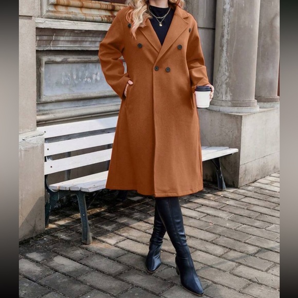 Double-Breasted Lapel Collar Jacket